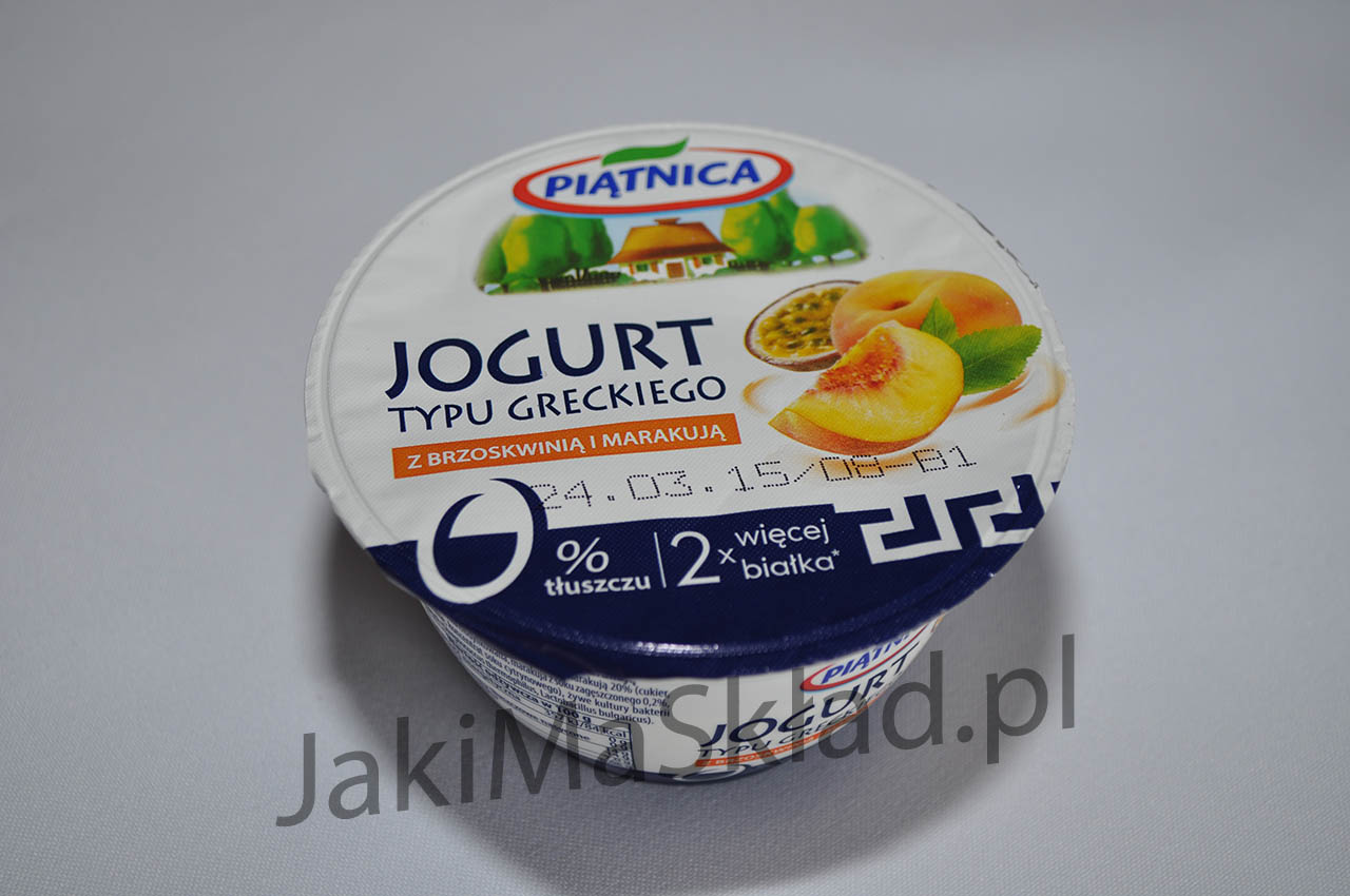 Jogurt typu greckiego z brzoskwinią i marakują Piątnica