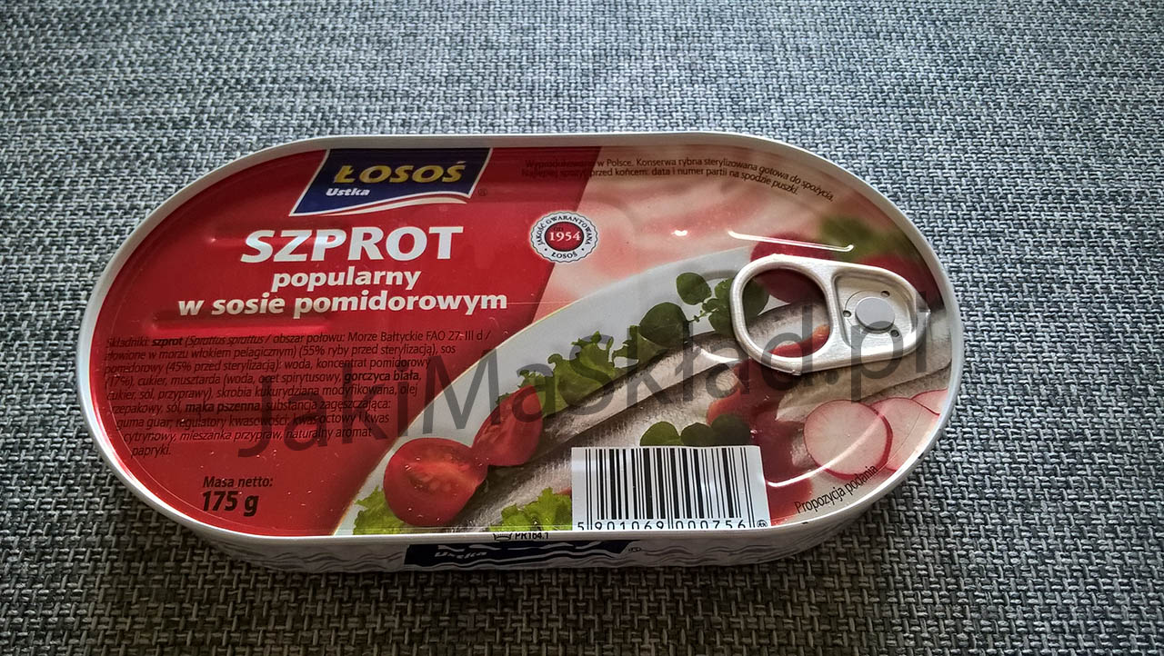 Łosoś Ustka Szprot popularny w sosie pomidorowym