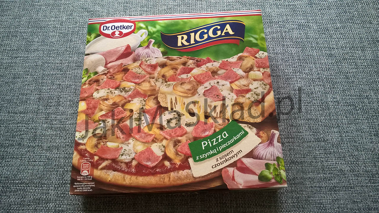 RIGGA Pizza z szynką i pieczarkami